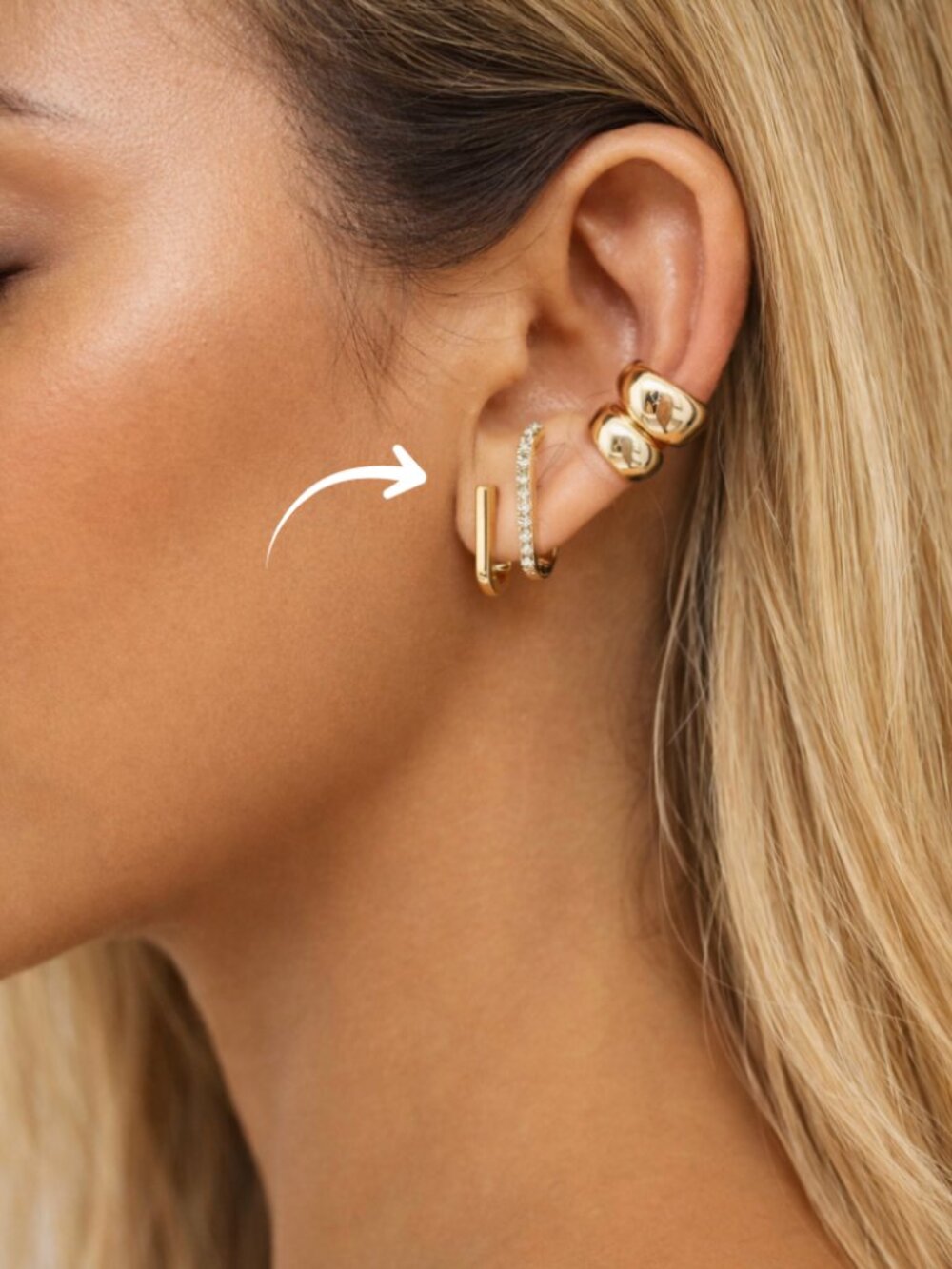 Anthropologie x Uncommon James Illusion Double Hoops